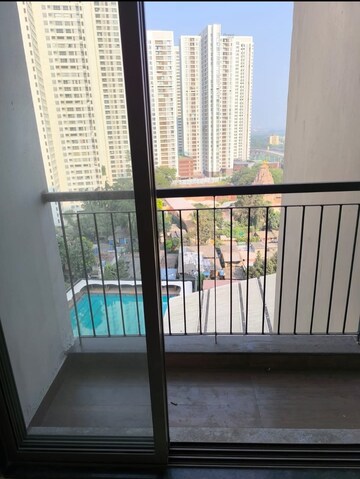 Balcony in 1 BHK Apartment at Runwal Eirene Phase 2, Balkum Pada – for Rent