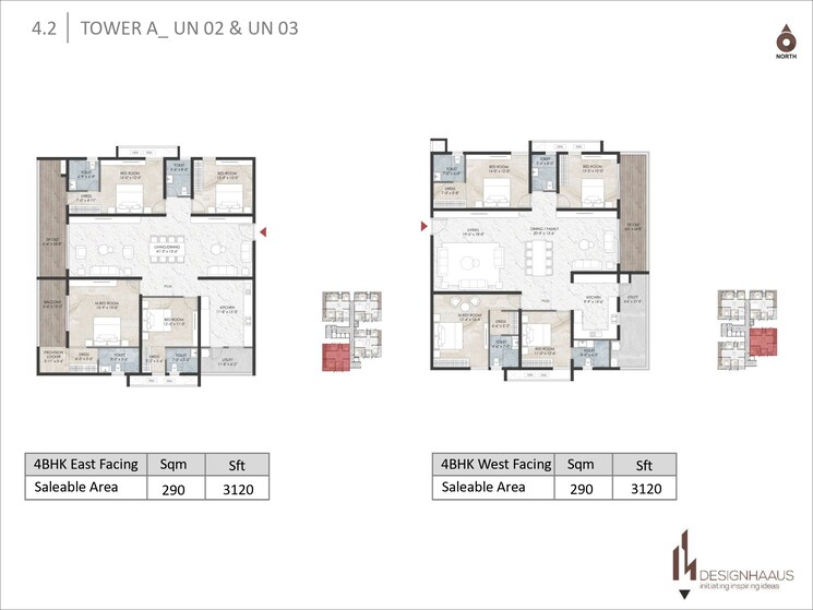 Floor Plan, kondapur 3 Bedroom 1690 Sq.Ft. Apartment In Kondapur Hyderabad 7929342