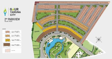 4 BHK Villa – Map Location View at Gaur Yamuna City 2nd Park View, Gaur Yamuna City - for Sale