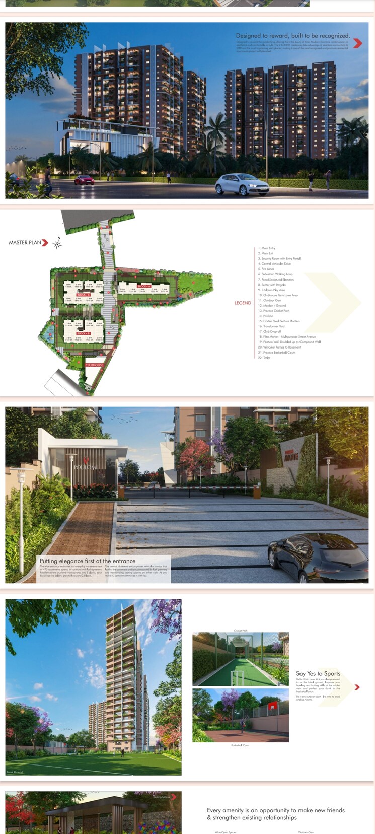 Exterior View, poulomi-avante 3 Bedroom 2130 Sq.Ft. Apartment In Kokapet Hyderabad 7929552