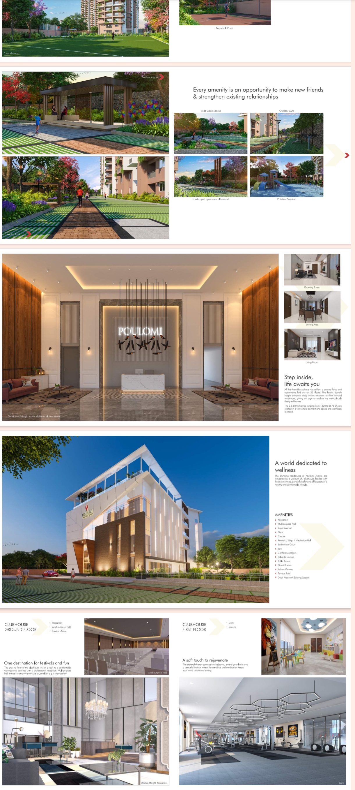 3 BHK + Pooja Room 2130 Sq.Ft. Apartment in Poulomi Avante