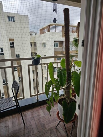Balcony in 3 BHK Apartment at Aparna Sarovar Grande, Nallagandla – for Rent