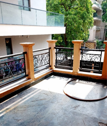 Balcony in 3 BHK Builder Floor at Greater Kailash – for Rent