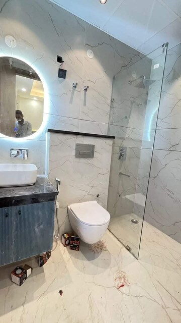 Bathroom in 3 BHK Builder Floor at Ansal API Esencia, Sector 67 – for Rent
