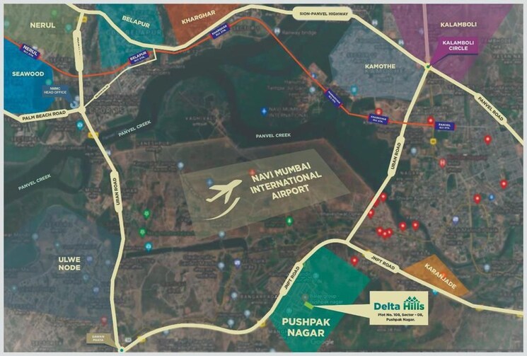 Map Location, riu-siddhivinayak-aarambh 1 Bedroom 765 Sq.Ft. Apartment In Pushpak Nagar Navi Mumbai 7930524