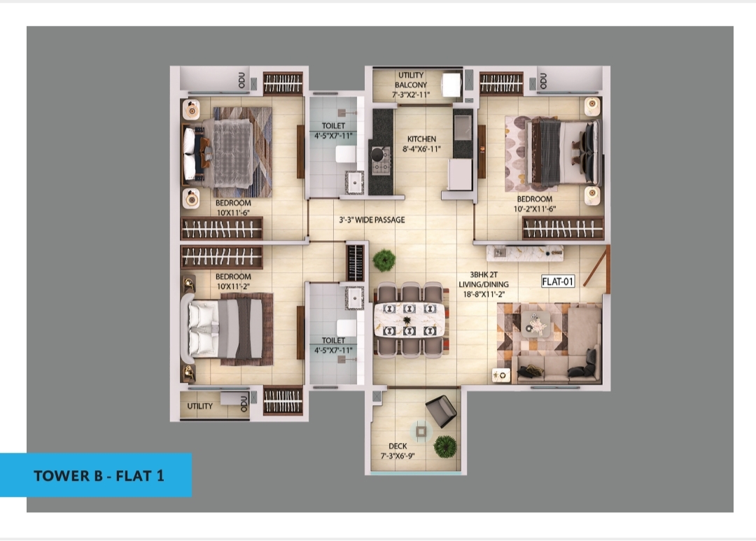 3 BHK Apartment For Sale in Srijan Optima