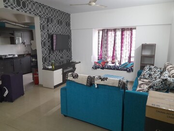 Living Room in 2 BHK Apartment at Bhartiya Nikoo Homes, Thanisandra Main Road – for Rent