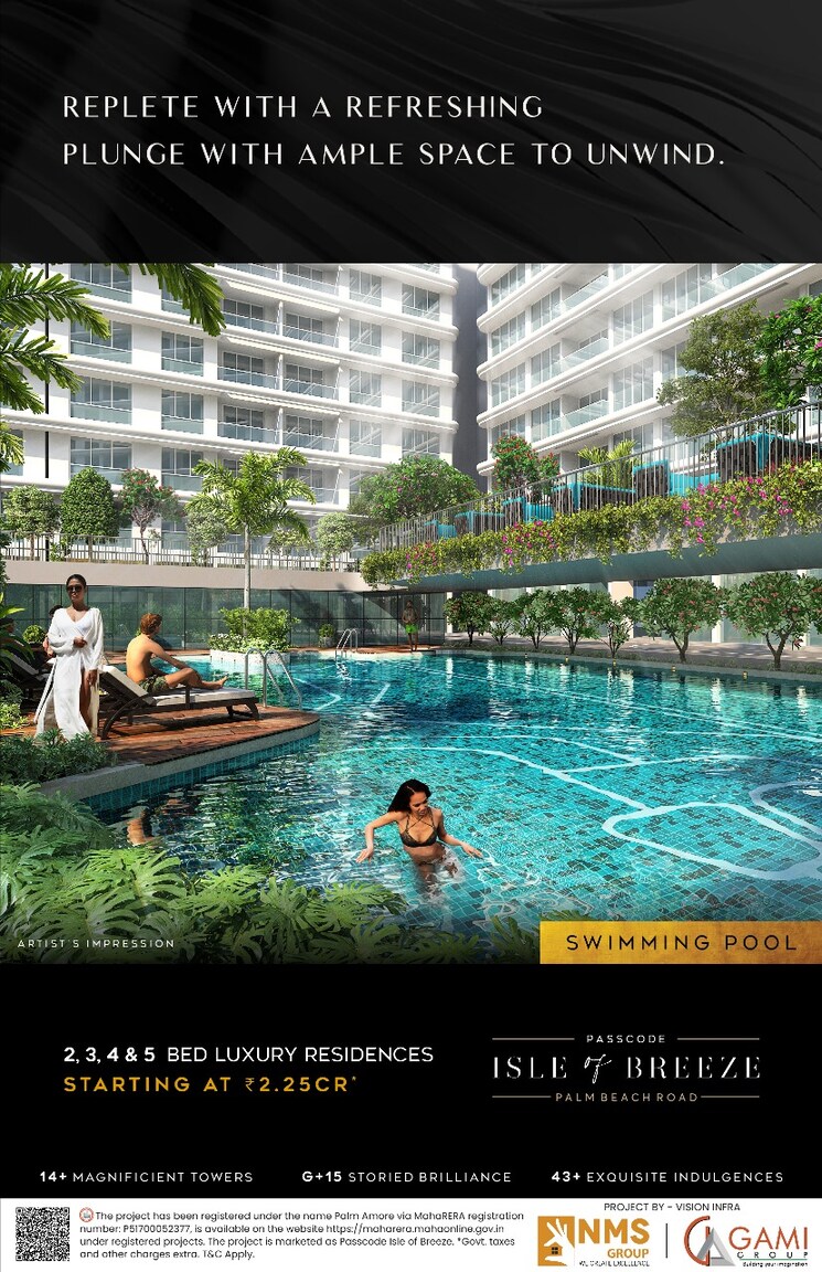 Swimming Pool, nms-palm-amore 2 Bedroom 856 Sq.Ft. Builder Floor In Seawoods Sector 46 Navi Mumbai 7931998