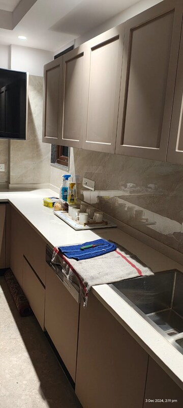 Kitchen in 3 BHK Builder Floor at Nizamuddin – for Rent