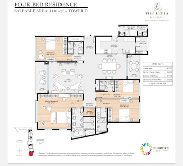 4 BHK Apartment For Resale in Bhartiya City Leela Residences Thanisandra Main Road Bangalore  7933070