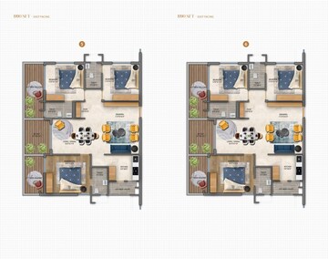 Floor Plan in 3 BHK Apartment at Aura Vidha, Kondapur – for Sale