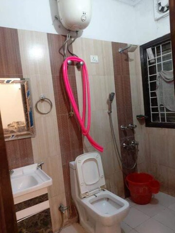 Bathroom in 3 BHK Builder Floor at Chattarpur – for Rent