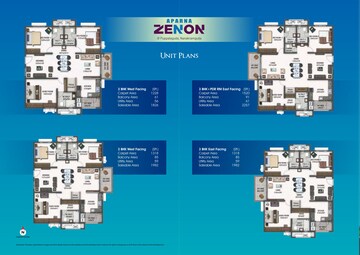 Master Plan in 2 BHK Apartment at Aparna Zenon, Puppalaguda – for Sale
