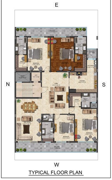Floor Plan in 4 BHK Builder Floor at Sushant Lok 2, Sector 57 – for Sale