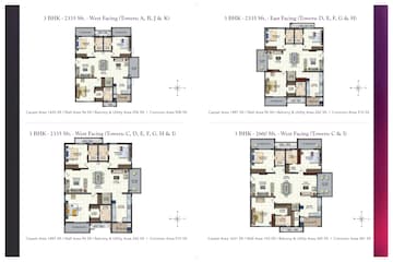 Floor Plan in 3 BHK Apartment at Rajapushpa Provincia, Narsingi – for Sale