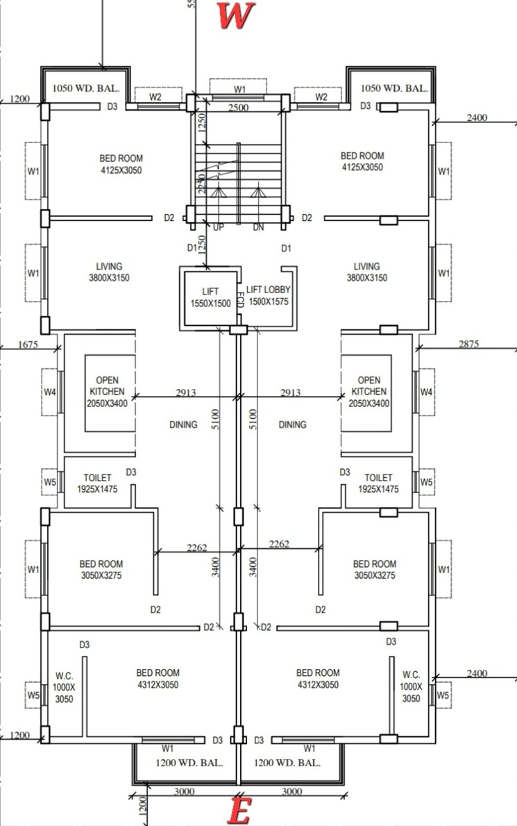 Floor Plan, new town action area 1 3 Bedroom 1485 Sq.Ft. Apartment In New Town Action Area 1 Kolkata 7934740