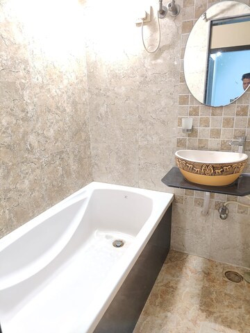 Bathroom in 2 BHK Apartment at Kabra Hyde Park, Manpada – for Rent
