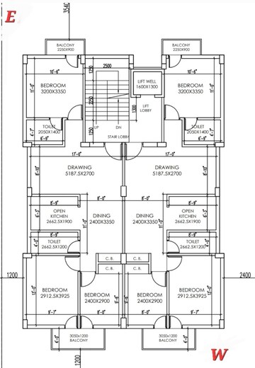 Floor Plan in 3 BHK Apartment at New Town Action AreA-Iii – for Sale