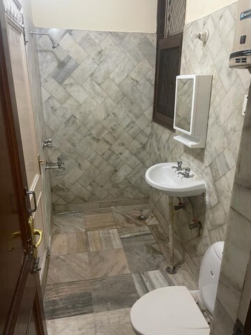 Bathroom in 3 BHK Builder Floor at Greater Kailash I – for Rent