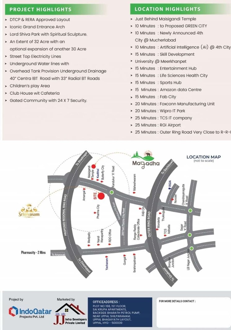 Map Location, indo-magadha  200 Sq.Yd. Plot In Kadthal Hyderabad 7935749