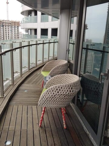 Balcony in 4 BHK Apartment at Lodha World Crest, Worli – for Rent