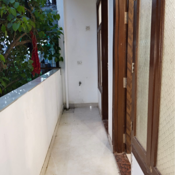 Balcony in 3 BHK Builder Floor at Khirki Extension – for Rent