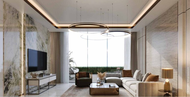 Living Room, smart-world-one-dxp 3.5 Bedroom 2585 Sq.Ft. Apartment In Sector 113 Gurgaon 7940701