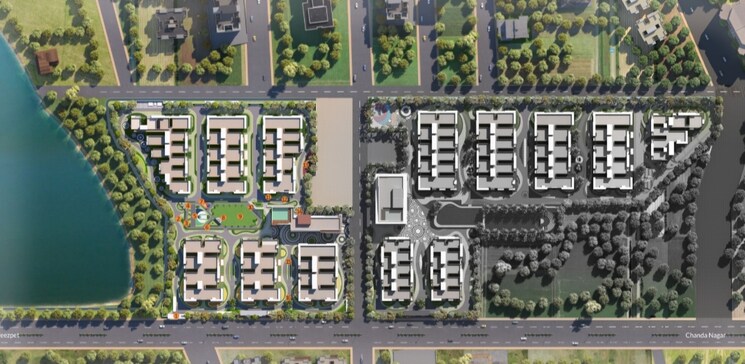 Master Plan, vasavi-lake-city 2 Bedroom 1250 Sq.Ft. Apartment In Hafeezpet Hyderabad 7941141