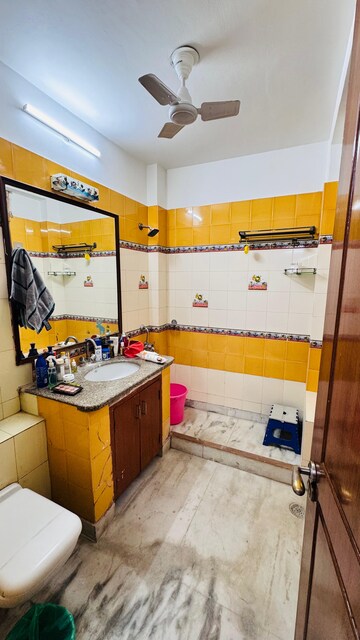 Bathroom in 2 BHK Builder Floor at Freedom Fighters Enclave – for Rent