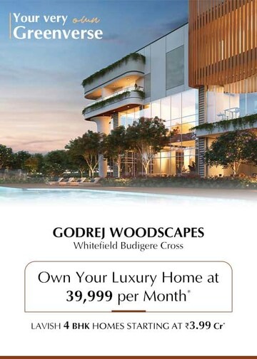 4 BHK Apartment – Exterior View View at Godrej Woodscapes, Budigere Cross - for Sale