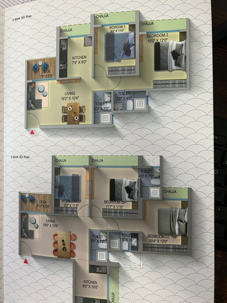 Floor Plan, reliable-balaji-theo 3 Bedroom 1580 Sq.Ft. Apartment In Kalamboli Navi Mumbai 7941343