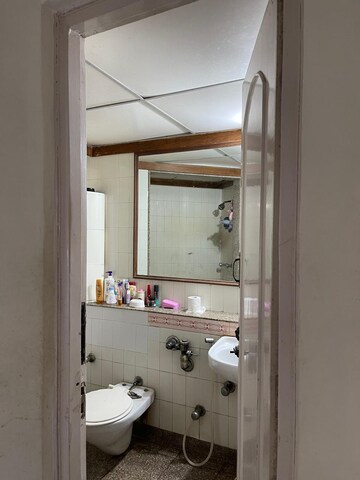 Bathroom in 3 BHK Apartment at Chandak Ideal, Juhu – for Rent