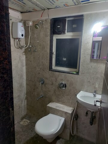 Bathroom in 1 BHK Apartment at Sahajanand Athena, Goregaon West – for Rent