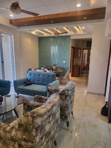 Living Room in 4 BHK Apartment at Goyal Riviera Prestige, Makarba – for Rent