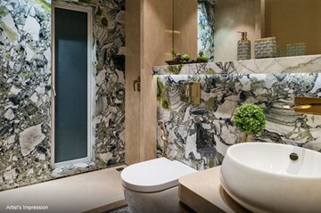 Attached Bathroom in 4 BHK Apartment at Thane West – for Sale