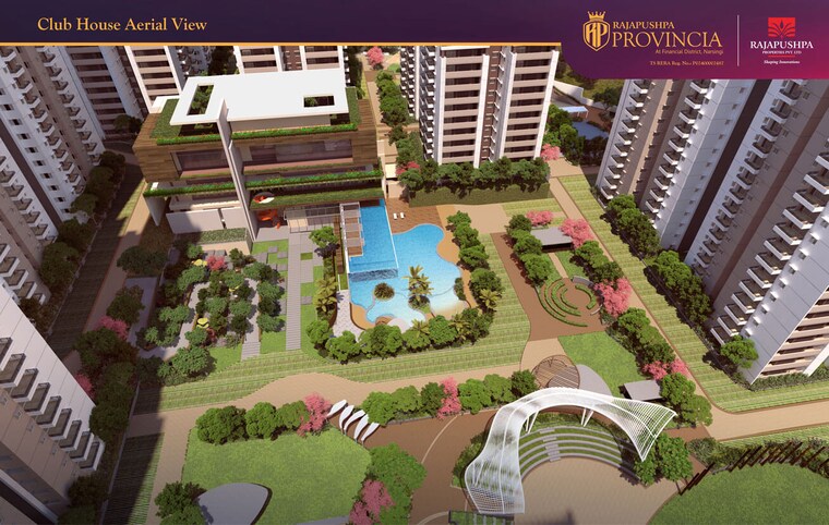 Master Plan, rajapushpa-provincia 3 Bedroom 2335 Sq.Ft. Apartment In Narsingi Hyderabad 7945694