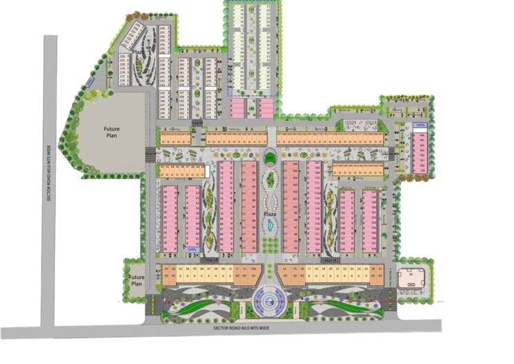 Master Plan, auric-universal-square Commercial Shop 180 Sq.Yd. In Sector 79 Faridabad 7946350