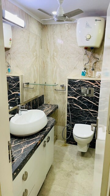 Bathroom in 3 BHK Builder Floor at Paschim Vihar – for Rent