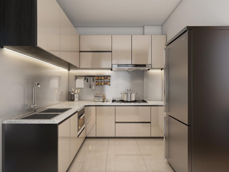Kitchen, ajmera-manhattan 2 Bedroom 791 Sq.Ft. Apartment In Wadala East Mumbai 7946922