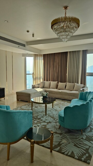 Living Room in 4 BHK Apartment at Bombay Realty Island City Center, Dadar East – for Rent