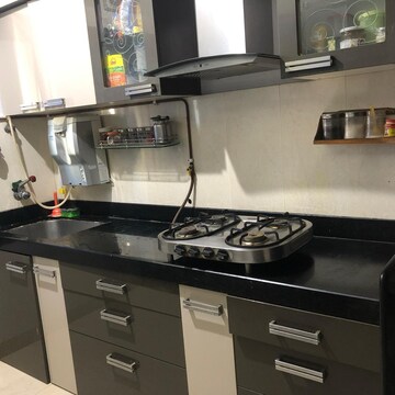 Kitchen in 3 BHK Apartment at Rustomjee Athena, Majiwada – for Rent