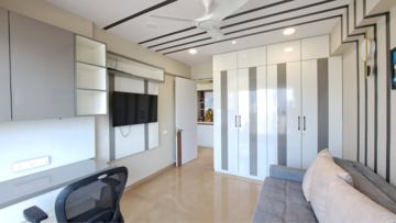 Living Room in 3 BHK Apartment at Soham Crystal Spires, Manpada – for Rent