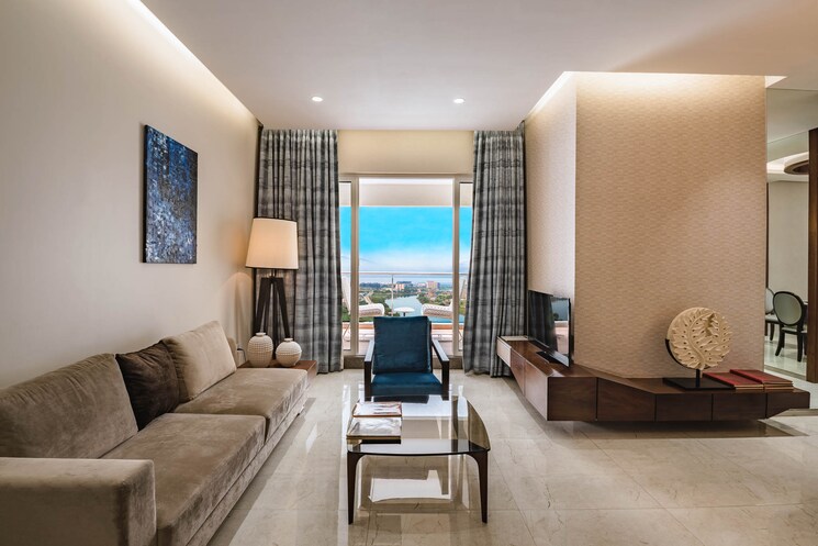 Living Room, duville-riverdale 4 Bedroom 2230 Sq.Ft. Apartment In Kharadi Pune 7951170