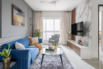 Living Room in 2 BHK Apartment at Lodha Amara, Kolshet Road – for Sale