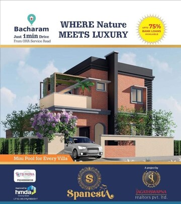 3 BHK Villa – Exterior View View at Ghatkesar - for Sale