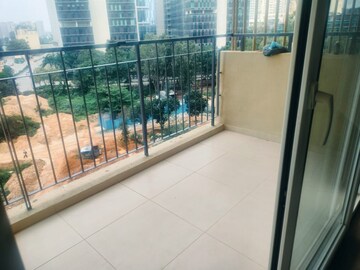 Balcony in 3 BHK Apartment at Bhartiya Nikoo Homes Phase 2, Thanisandra Main Road – for Rent