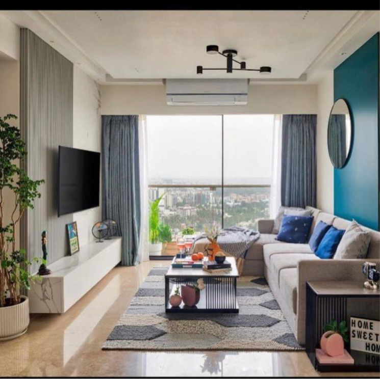 Living Room, adani-group-western-heights 3 Bedroom 1105 Sq.Ft. Builder Floor In Bhudargarh Colony Mumbai 7951880