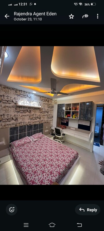 Bedroom in 3 BHK Apartment at Neelkanth Greens, Manpada – for Sale