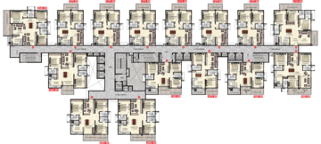 Floor Plan in 3 BHK Apartment at Narsingi – for Sale