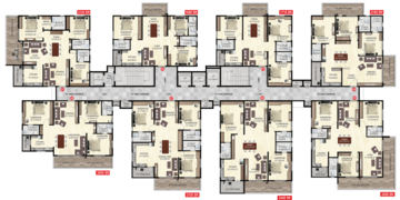 Floor Plan in 3 BHK Apartment at Narsingi – for Sale